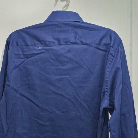 Banana Lemon Long Sleeve Buttoned Dress Shirt - Blue - Medium - Picture 11 of 11